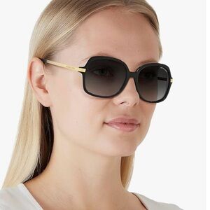 Michael Kors Chic Black Sunnies Stylish gold arms like new